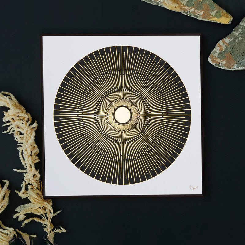 Tehzeeb Creations Golden Embossed Wall Painting | Grocsy