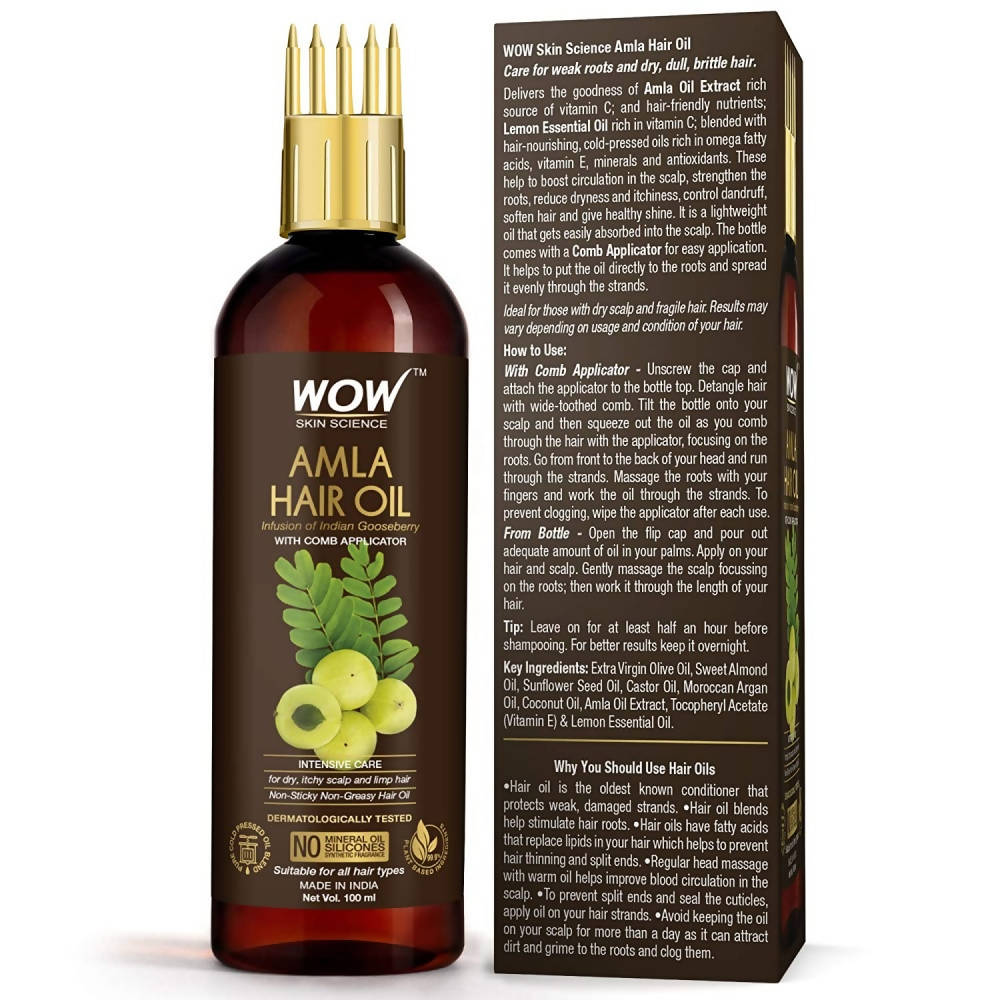 Wow Skin Science Amla Hair Oil | Grocsy