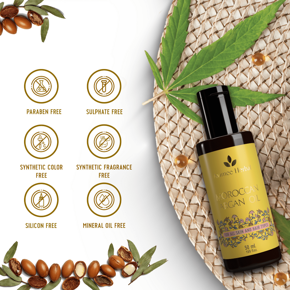 Avimee Herbal Moroccon Argan Oil | Grocsy