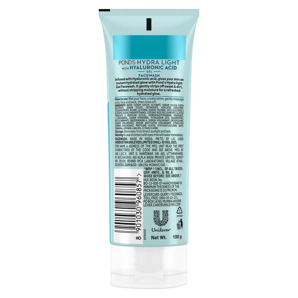 Ponds Hydra Light Hyaluronic Acid Hydrating Gel Face Wash | Grocsy