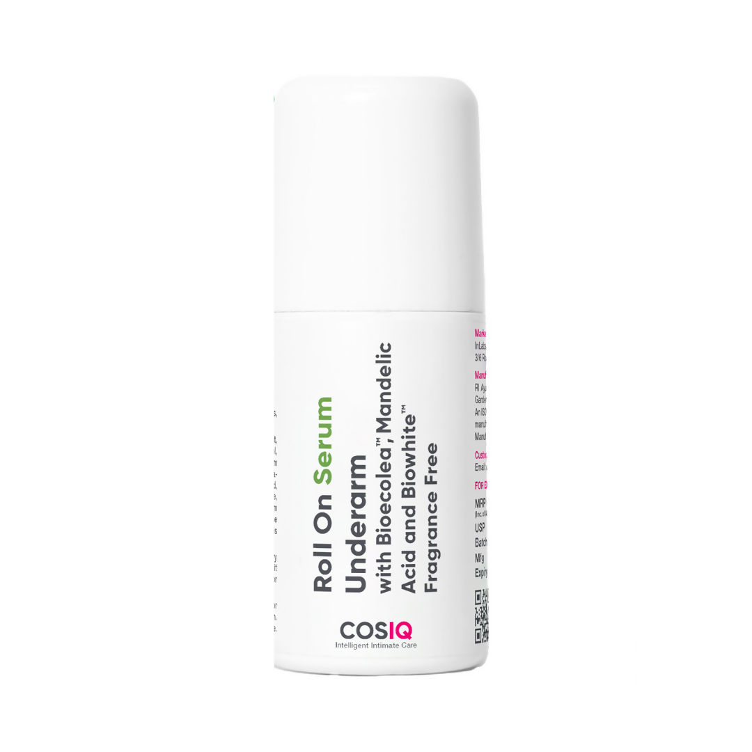 Cos-IQ Brightening Underarm Roll On Serum, With Bioecolea, Mandelic Acid and Bio White Fragrance Free | Grocsy