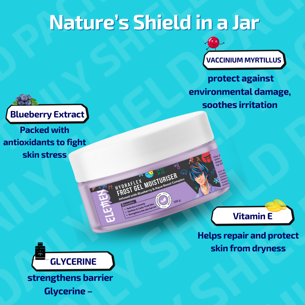 Elemen Daily Shield Pack: Facewash + Moisturiser + Sunscreen | Grocsy