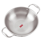 Hazel Triply Stainless Steel Induction Bottom Kadhai | Grocsy