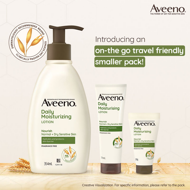 Aveeno Daily Moisturising Lotion - Natural Oat Body Moisturizer | Grocsy