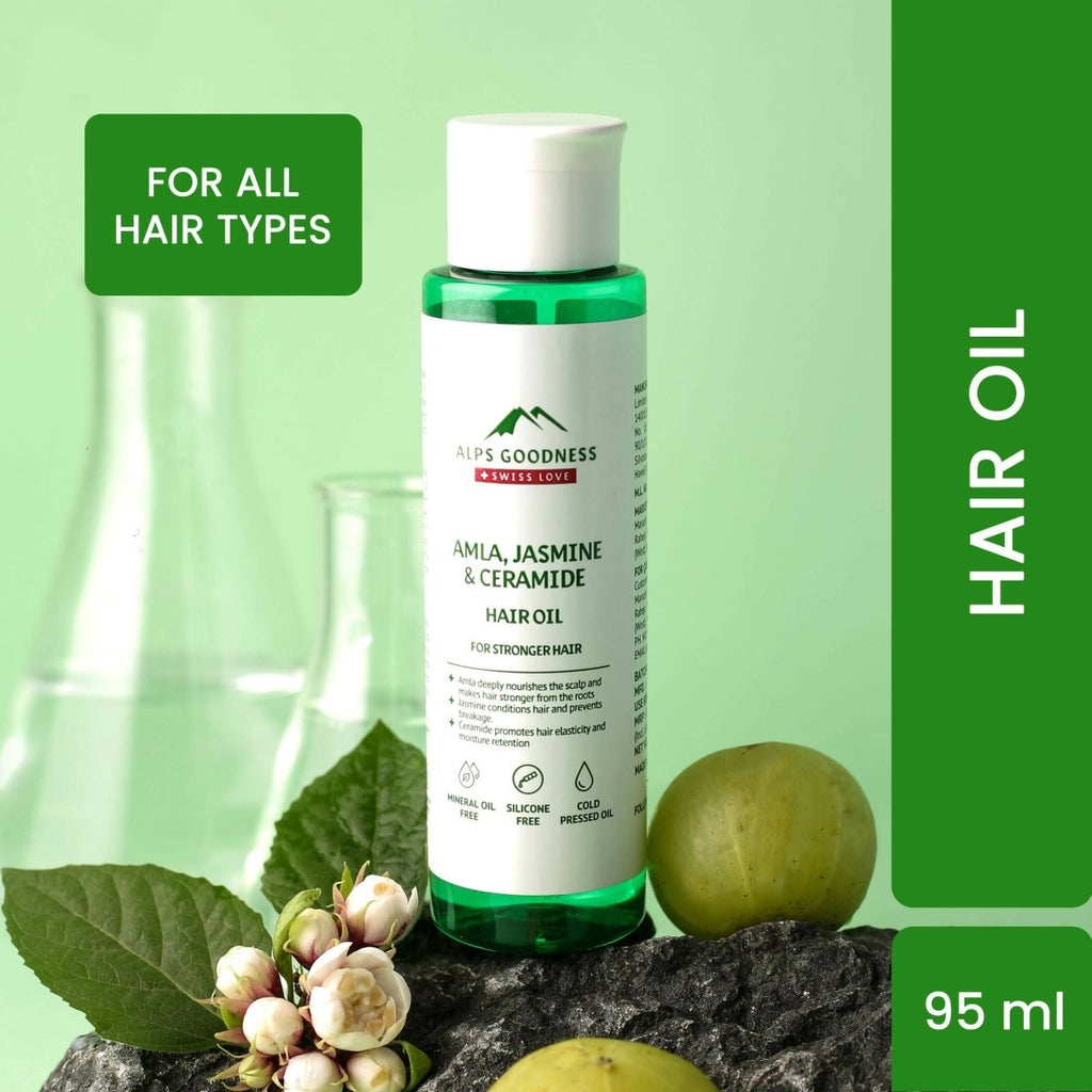 Alps Goodness Amla, Jasmine & Ceramide Hair Oil | Grocsy
