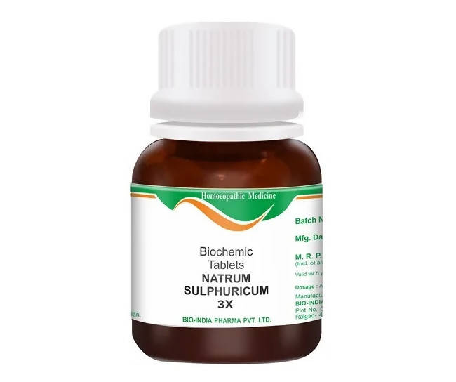 Bio India Homeopathy Natrum Sulphuricum Biochemic Tablets | Grocsy