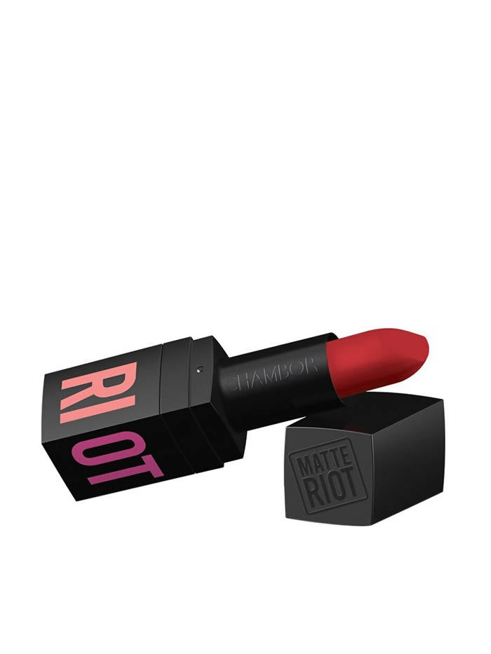Chambor Red Matte Riot Tuscany Red Lipstick 202 | Grocsy