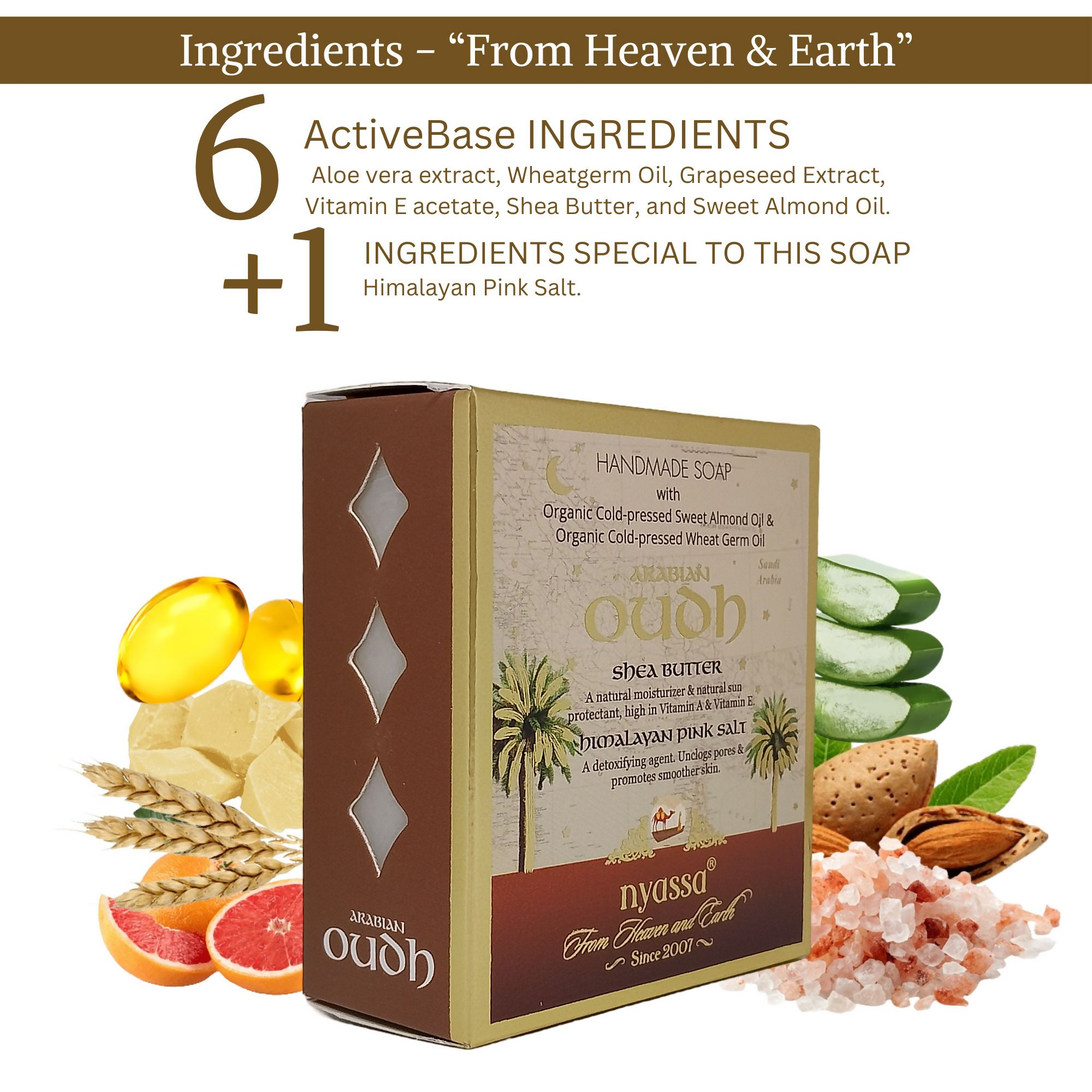 Nyassa Premium Arabian Oud Handmade Natural Bathing Soap | Grocsy