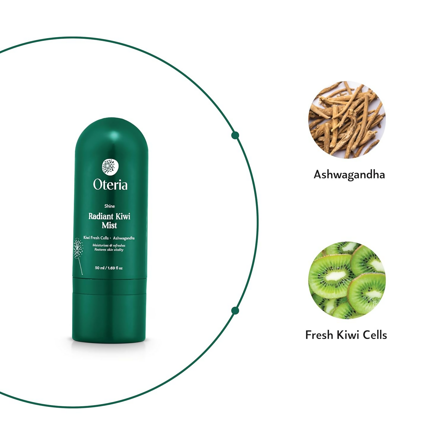 Oteria Radiant Kiwi Mist Spray Toner For Provides Skin With Essential Nutrients | Grocsy