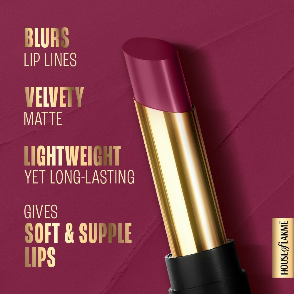 Lakme Absolute Beyond Matte Lipstick - 501 Burgundy Boss | Grocsy