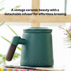 Udyan Tea Infuser Mug - Forest Green | Grocsy