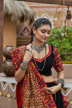 AI Fashion Black Viscose Rayon Designer Navratri Lehenga Choli Collection | Grocsy