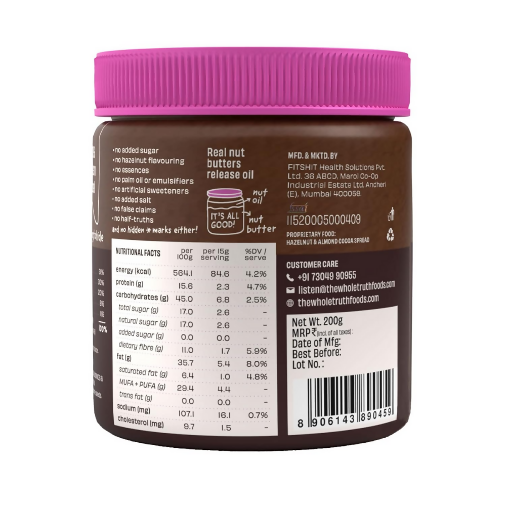 The Whole Truth Hazelnut Spread - Creamy | Grocsy