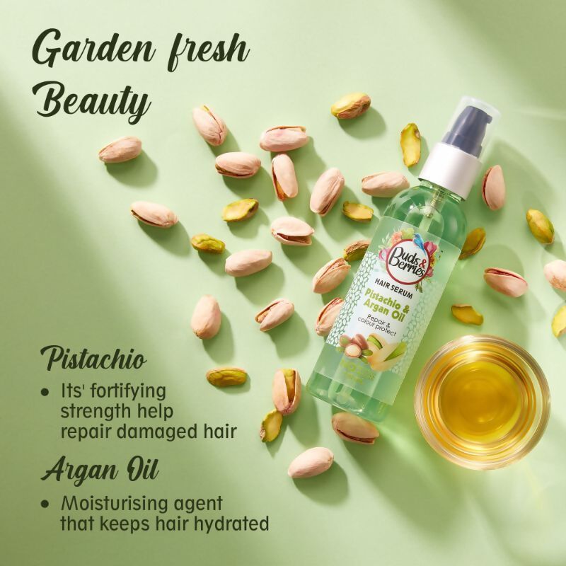 Buds & Berries Pistachio & Argan Oil Hair Serum | Grocsy