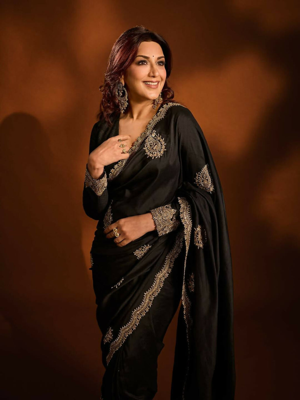 Joban Fashion Black Rangoli Crush Silk Party Wear Sarees | Grocsy