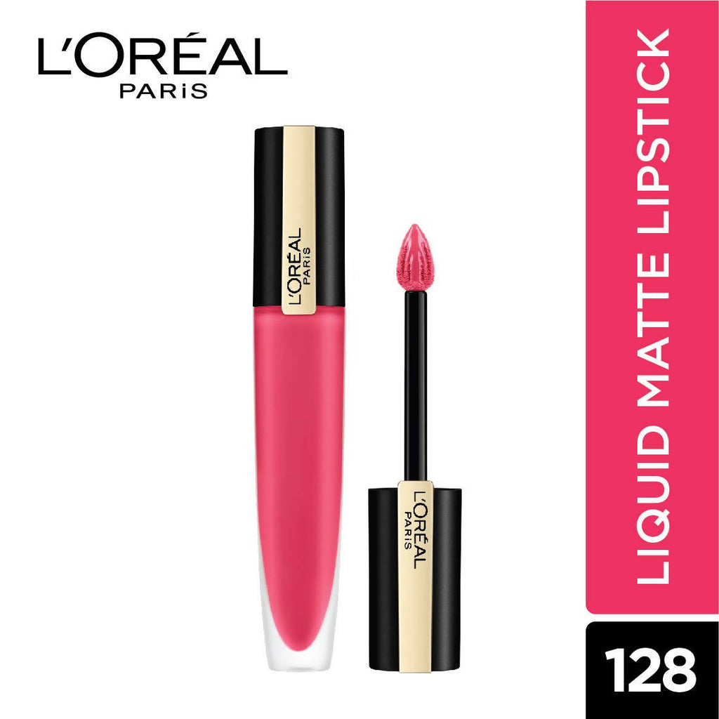 L'Oreal Paris Rouge Signature Matte Liquid Lipstick - 128 I Decide | Grocsy