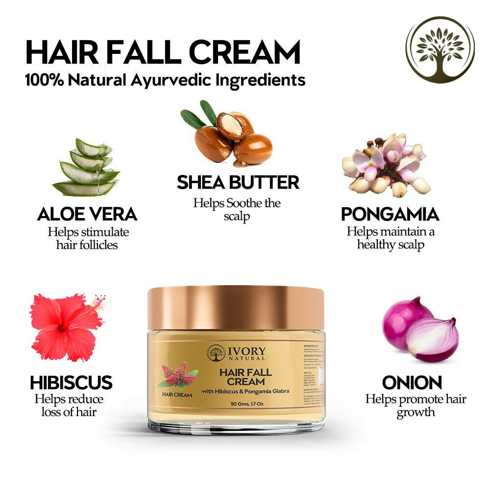 Ivory Natural Hair Fall Cream For Hair Fall & Less Hair Control | Grocsy