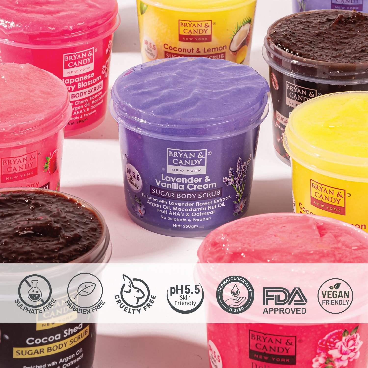 Bryan & Candy Lavender & Vanilla Cream Sugar Body Scrub | Grocsy
