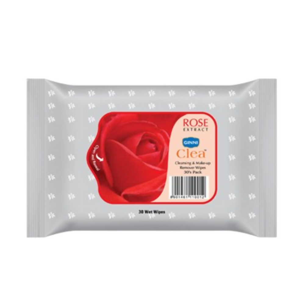 Ginni Set of 5 Rose Cleansing & Makeup Remover Wet Wipes | Grocsy