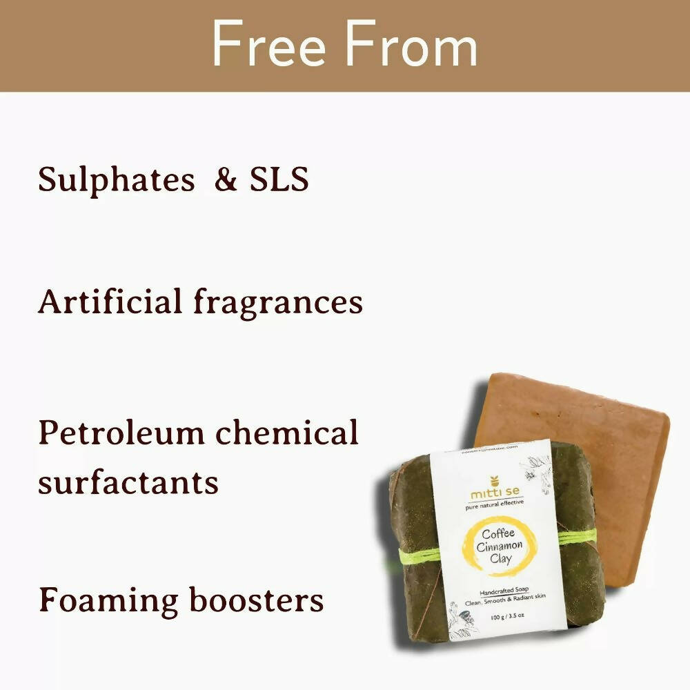 Mitti Se Coffee Cinnamon Clay Handcrafted Soap | Grocsy