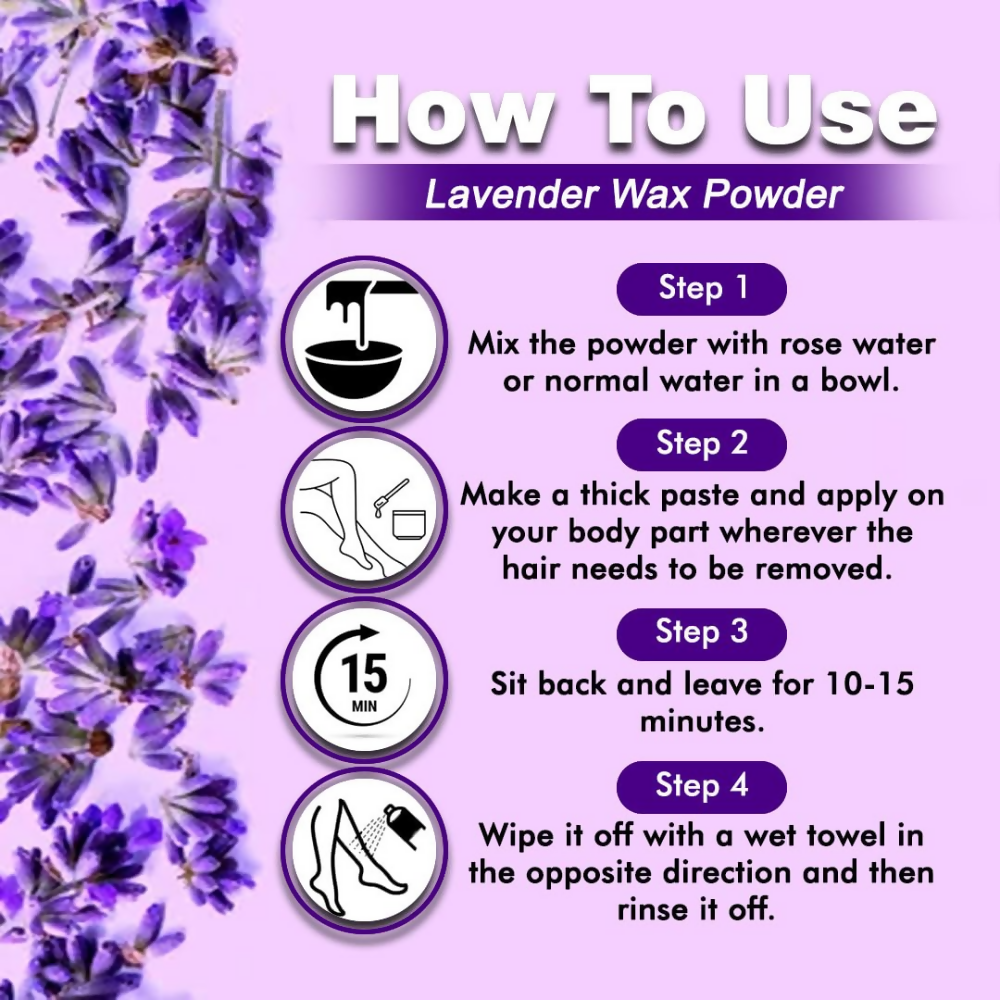 VedicAyurveda Herbal Wax Powder - Lavender | Grocsy