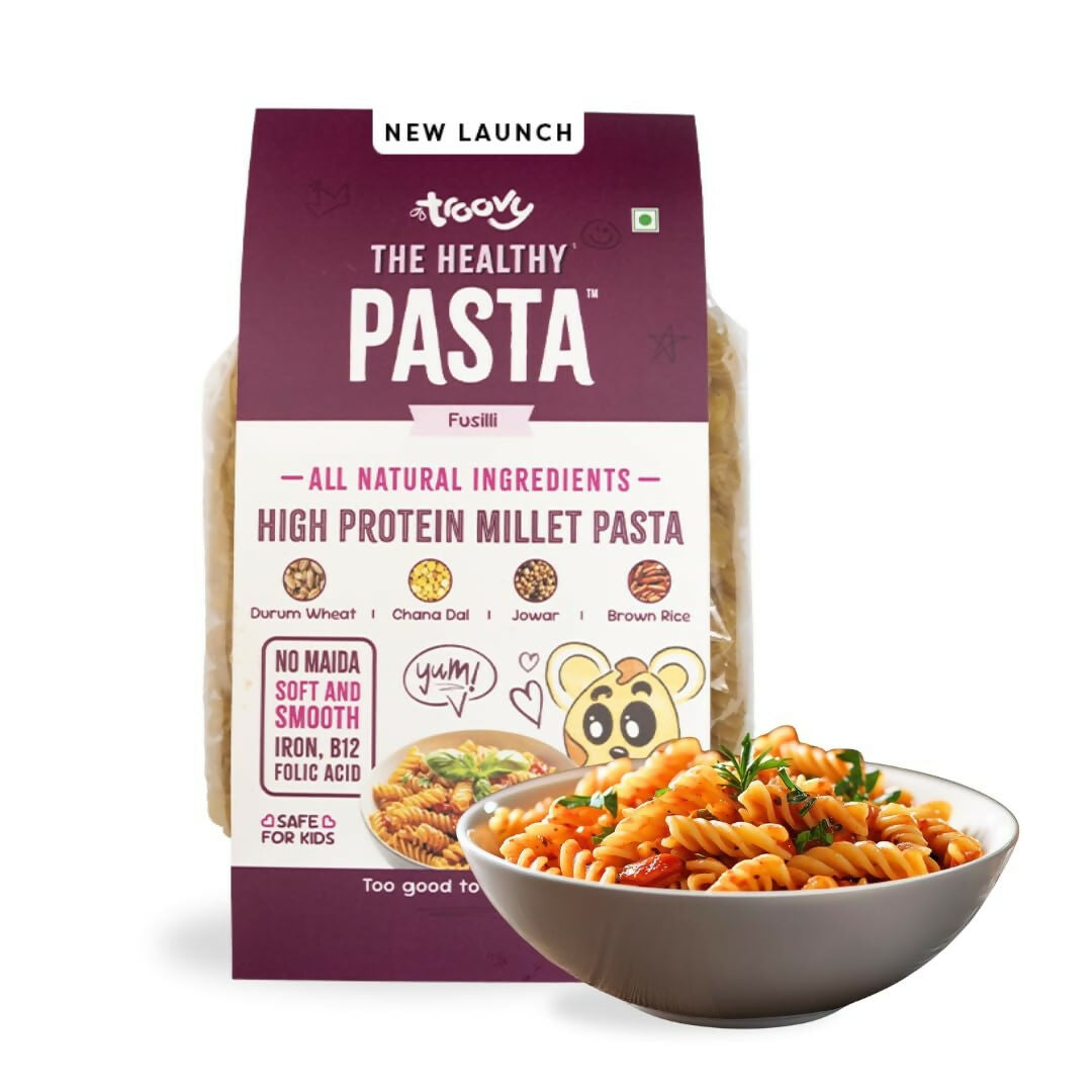 Troovy High Protein Millet Fusilli Pasta Protein & Iron rich | Grocsy