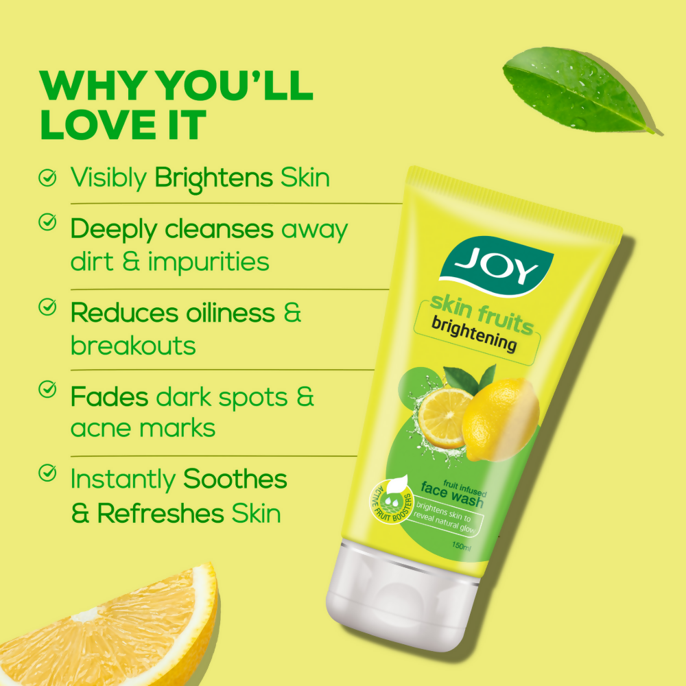 Joy Skin Brightening Lemon Face Wash For Oily Skin | Grocsy