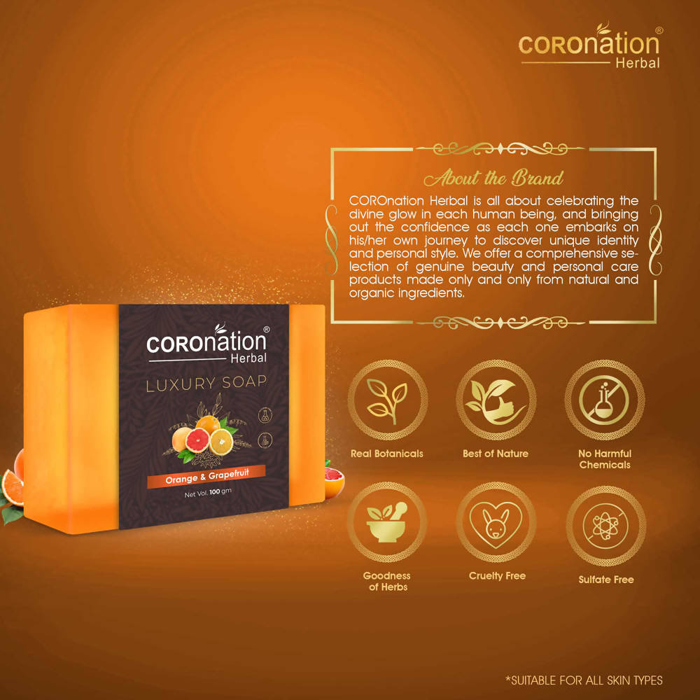 Coronation Herbal Orange & Grapefruit Luxury Soap | Grocsy