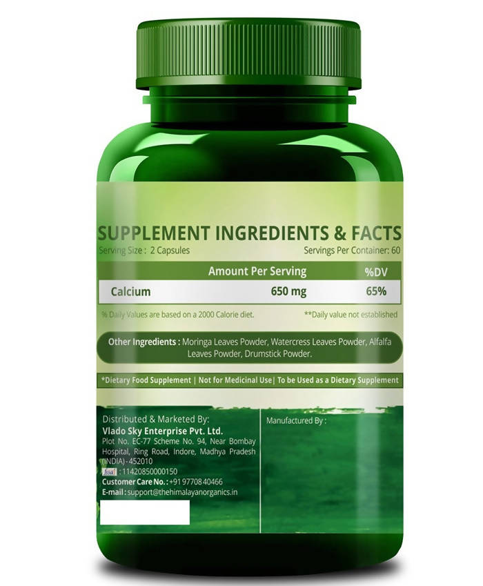 Himalayan Organics Plant Based Calcium Vegetarian Capsules | Grocsy