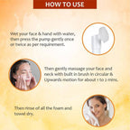 Glamveda Active Vitamin C Brightening & Collagen Boost Foaming Face Wash With Soft Silicone Brush | Grocsy