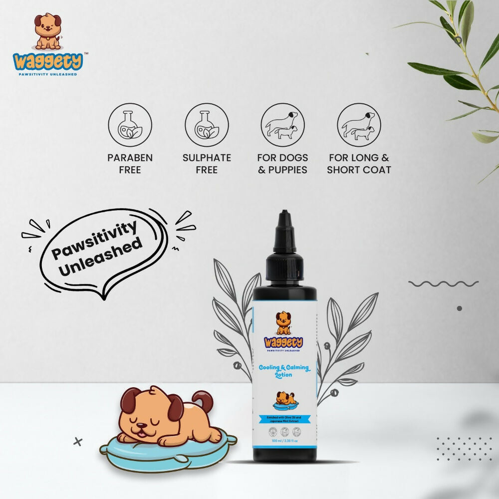 Waggety Cooling & Calming Lotion for Dogs | Grocsy