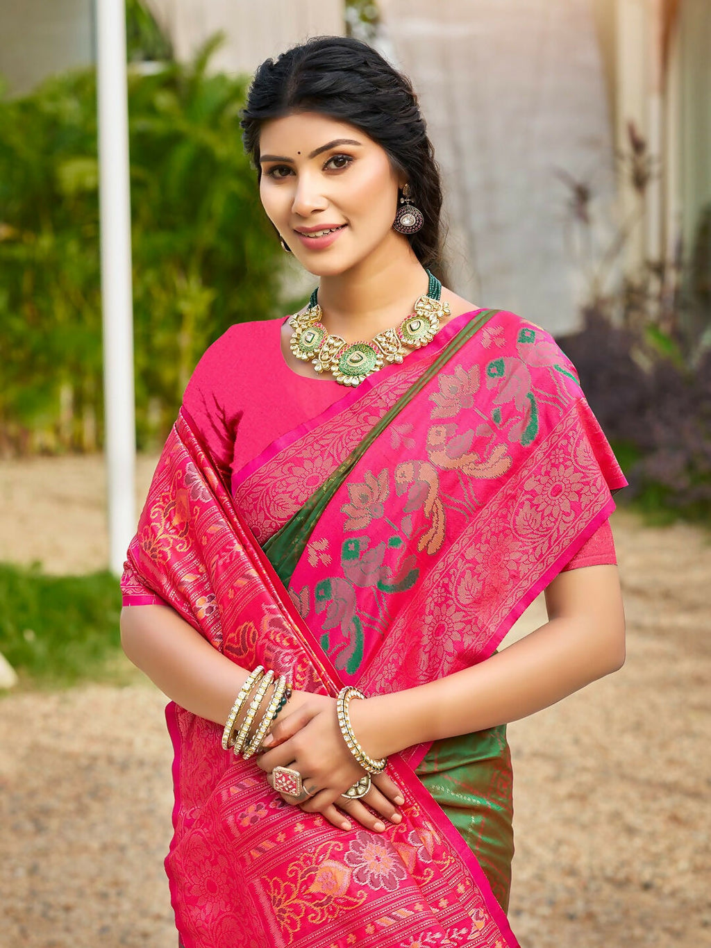 Shree Shyam Fashion Mehendi Soft Silk Saree | Grocsy