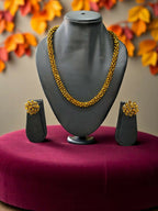 Inhanns Noor-E-Jalwa – Handmade Crystal Bead Necklace / Necklace With Earrings -Adjustable - Golden | Grocsy