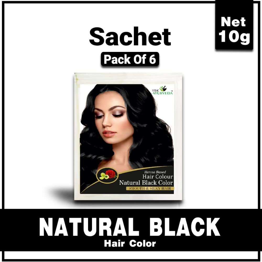 VedicAyurveda Henna Hair Color - Black | Grocsy