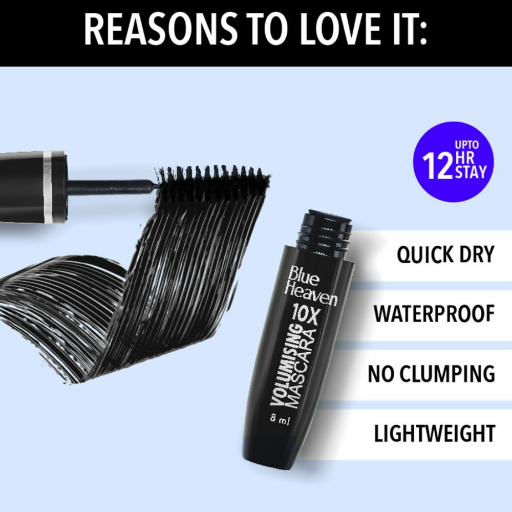 Blue Heaven 10x Volumising Mascara - Black | Grocsy