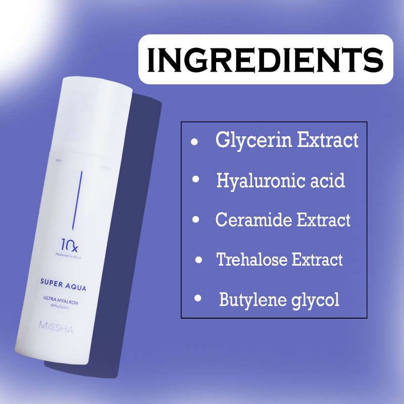 Missha Super Aqua Ultra Hyalron Emulsion | Grocsy