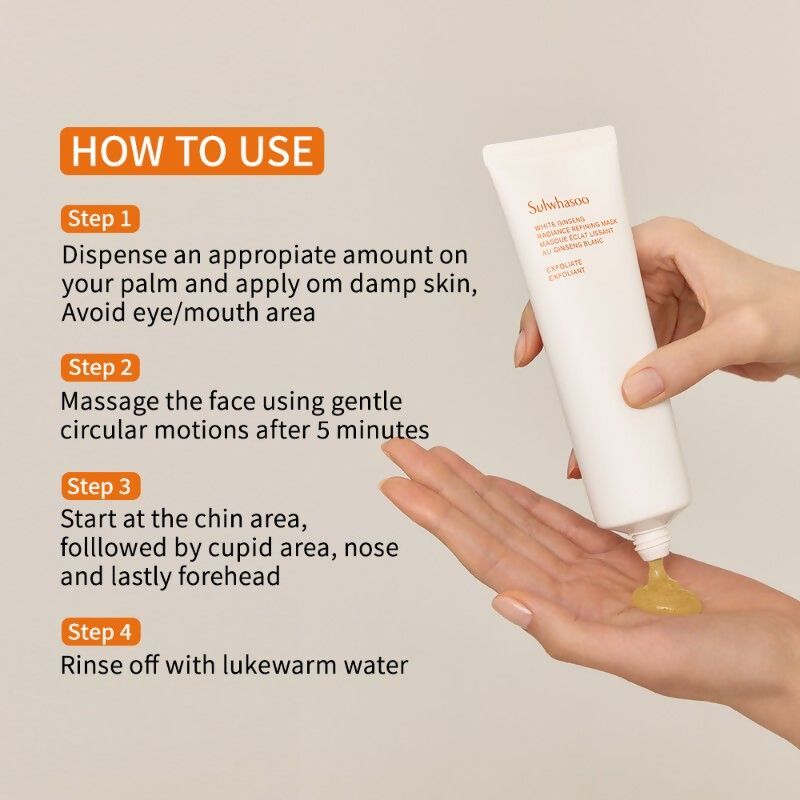 Sulwhasoo White Ginseng Radiance Refining Mask | Grocsy