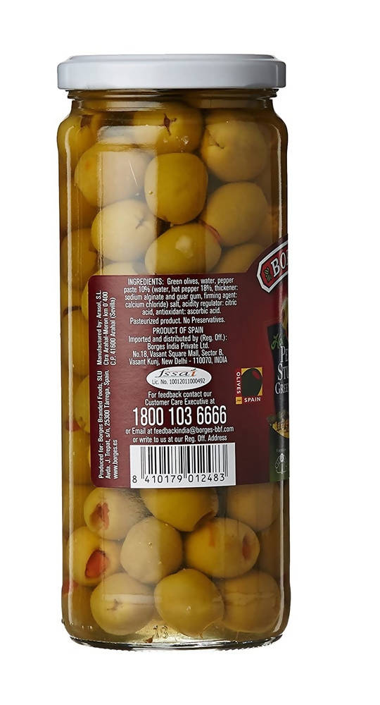 Borges Hot Pepper Stuffed Green Olives | Grocsy