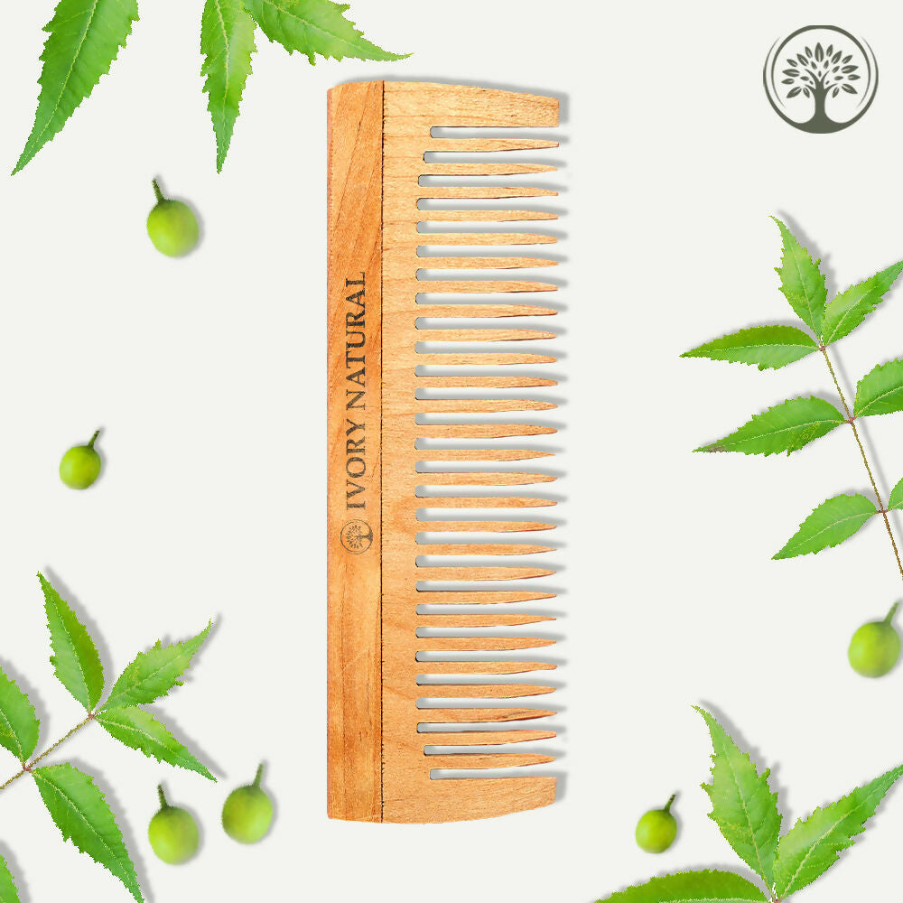 Ivory Natural Shampoo Kacchi Neem Comb Infused With Organic Oil For Hair Strengthening Natural Nourishment, Scalp Wellness | Grocsy