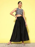 Ahalyaa Women's Traditional wear Co-ords - Black | Grocsy