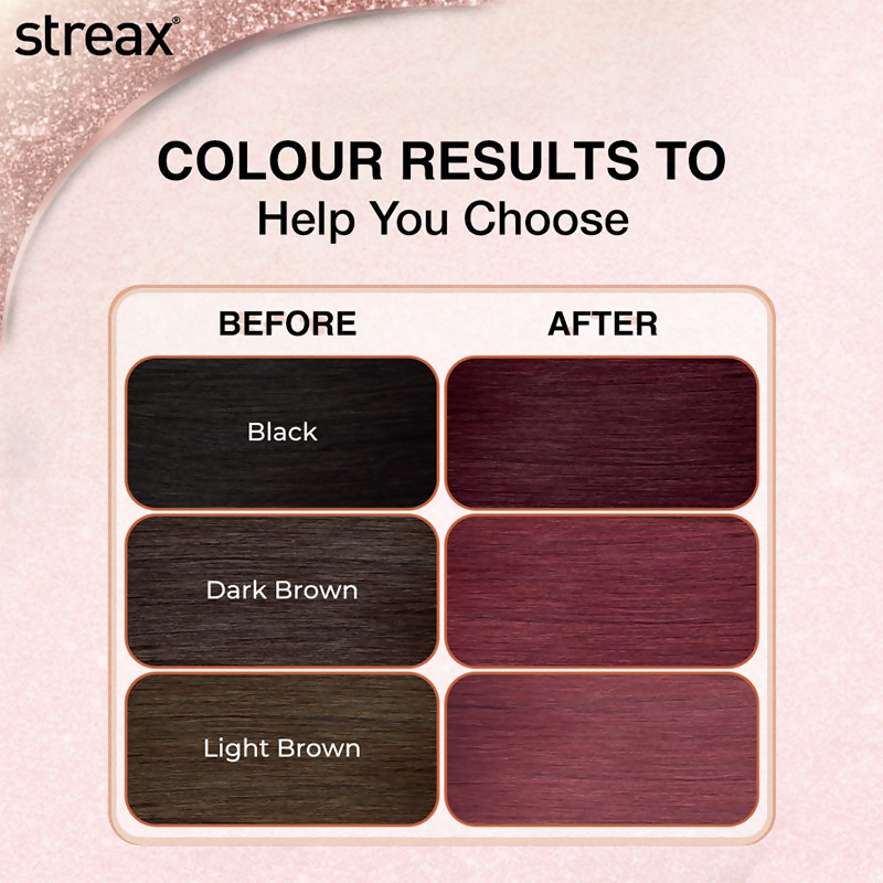 Streax Gel No Ammonia 100% Grey Coverage Hair Color - Burgundy | Grocsy