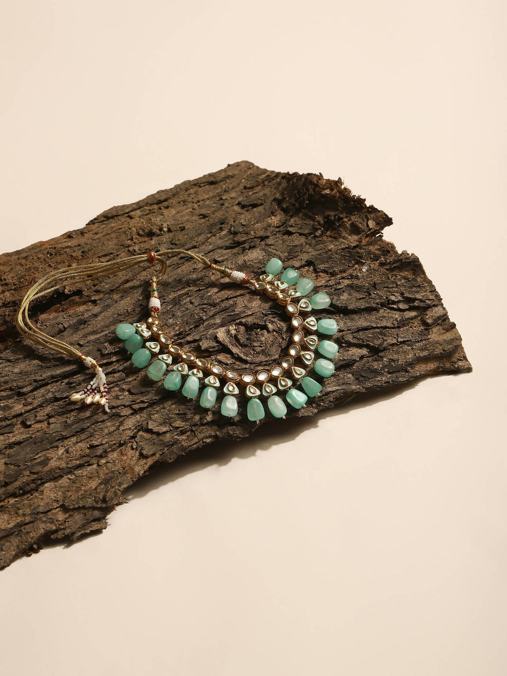 Women's Gold-Polished Necklace - Ruby Raang | Grocsy