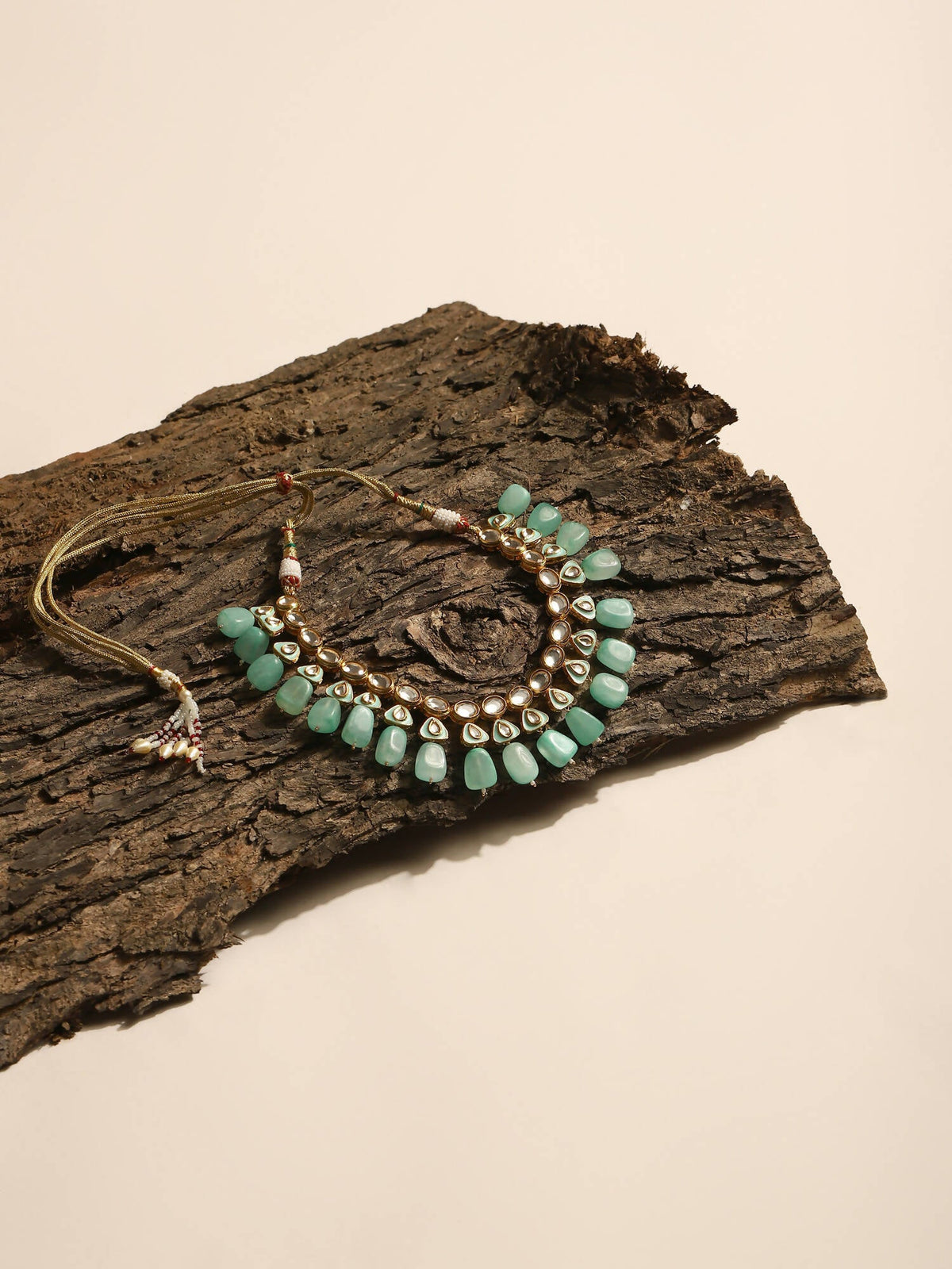 Women's Gold-Polished Necklace - Ruby Raang | Grocsy