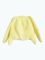 Chutput Kids Woollen Hand Knitted Bear Detail Cap - Yellow | Grocsy