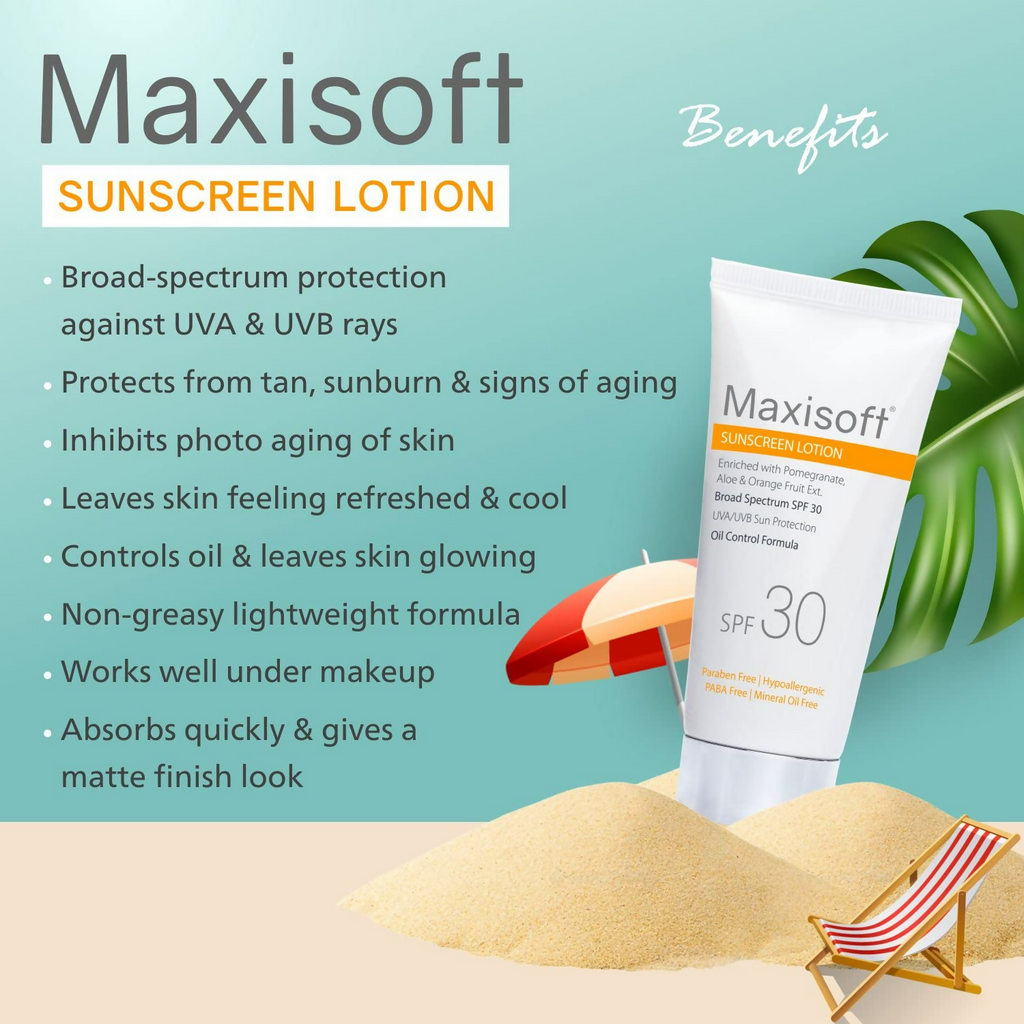 Maxisoft Sunscreen SPF 30 Lotion | Grocsy