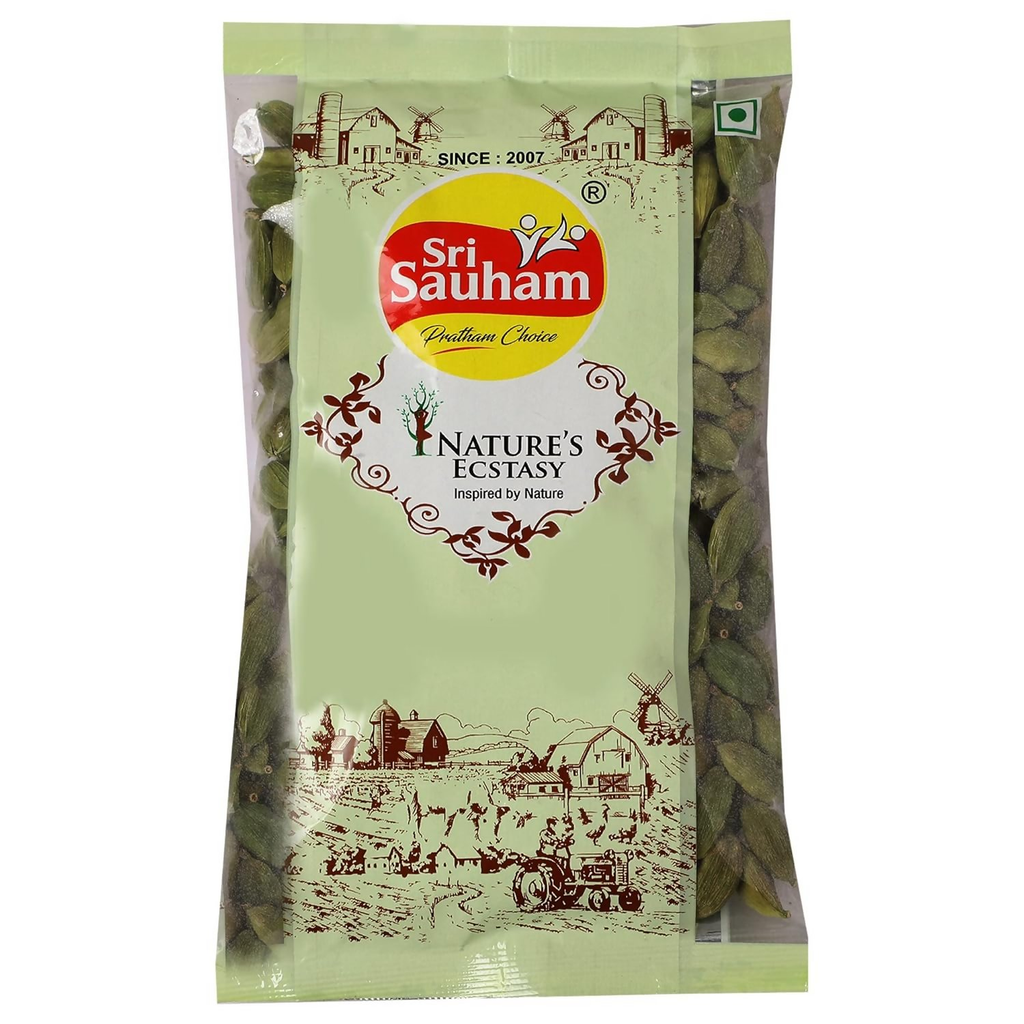 Sri Sauham Spices Green Cardamom (Choti Elaichi) | Grocsy