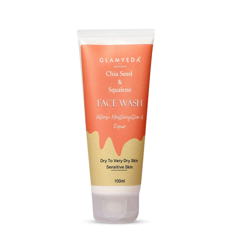 Glamveda Chia Seeds & Squalene Nourishing Face Wash | Grocsy