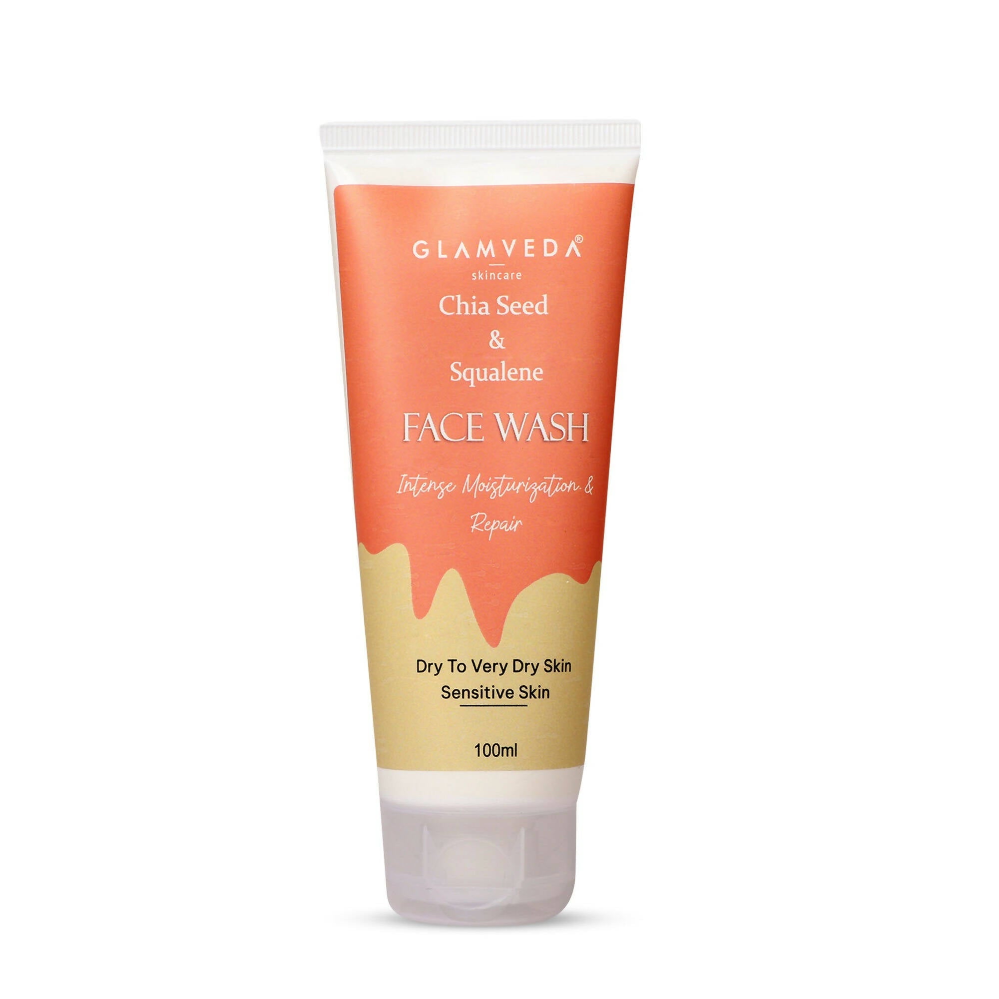 Glamveda Chia Seeds & Squalene Nourishing Face Wash | Grocsy