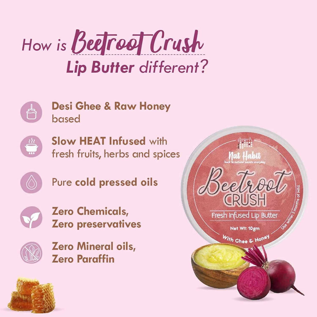 Nat Habit Beetroot Crush Lip Balm | Grocsy