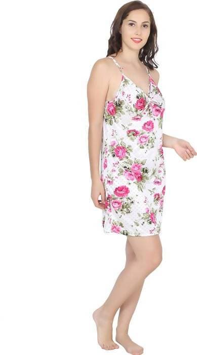 Ruhani HLSC Floral Printed Short Nighty Fits Bust (Ruhani-NT-06-FS) | Grocsy